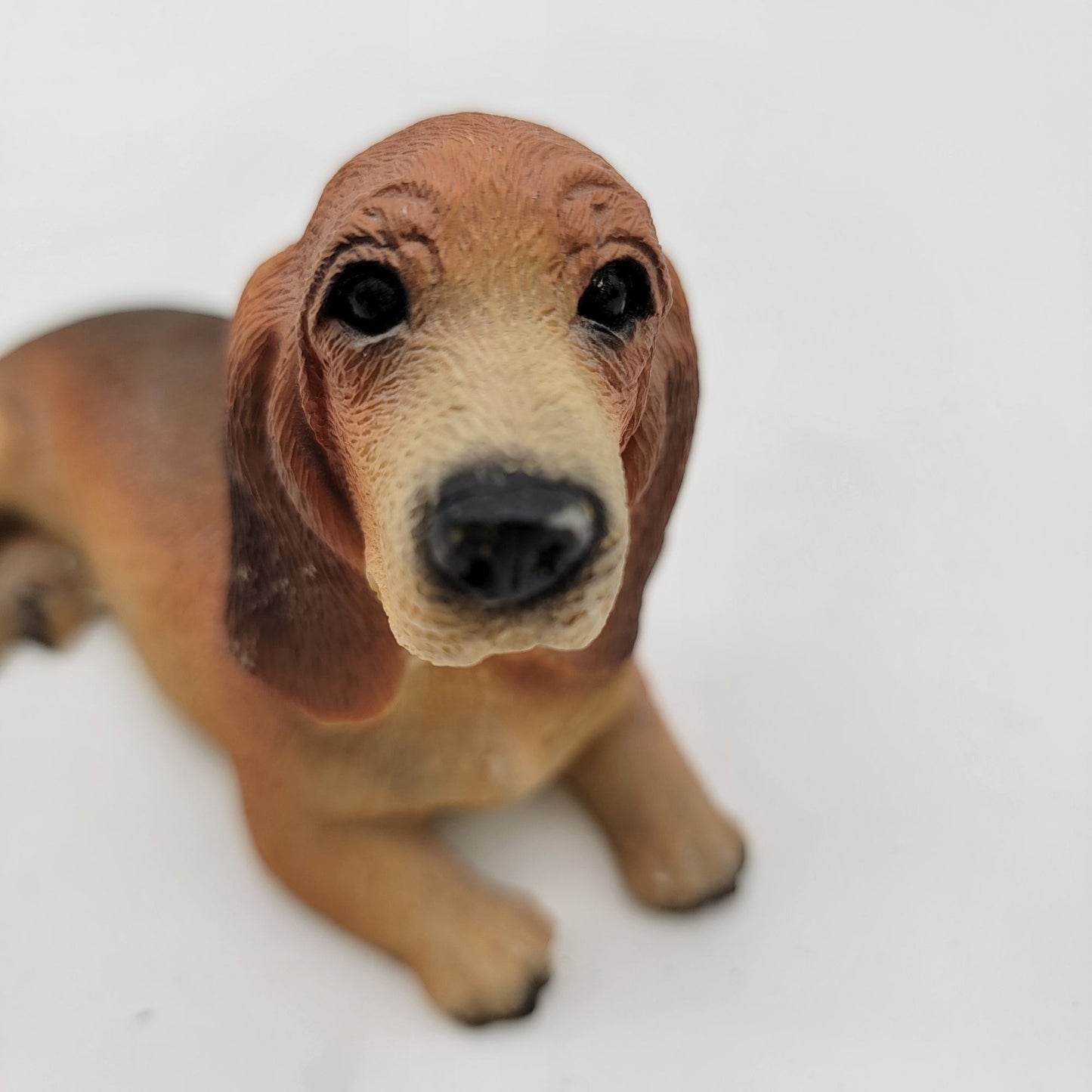 Realistic Basset Hound Puppy Figurine