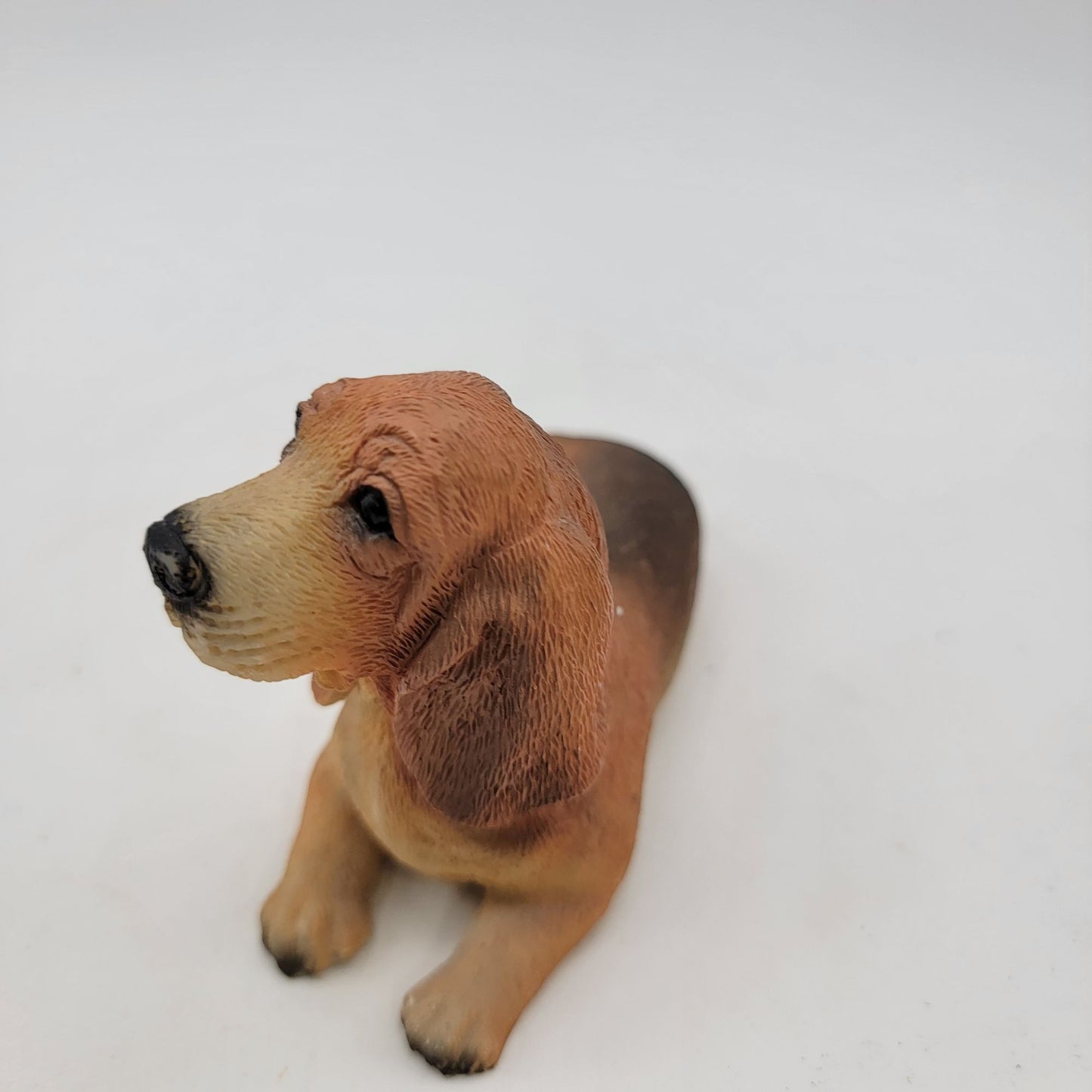 Realistic Basset Hound Puppy Figurine