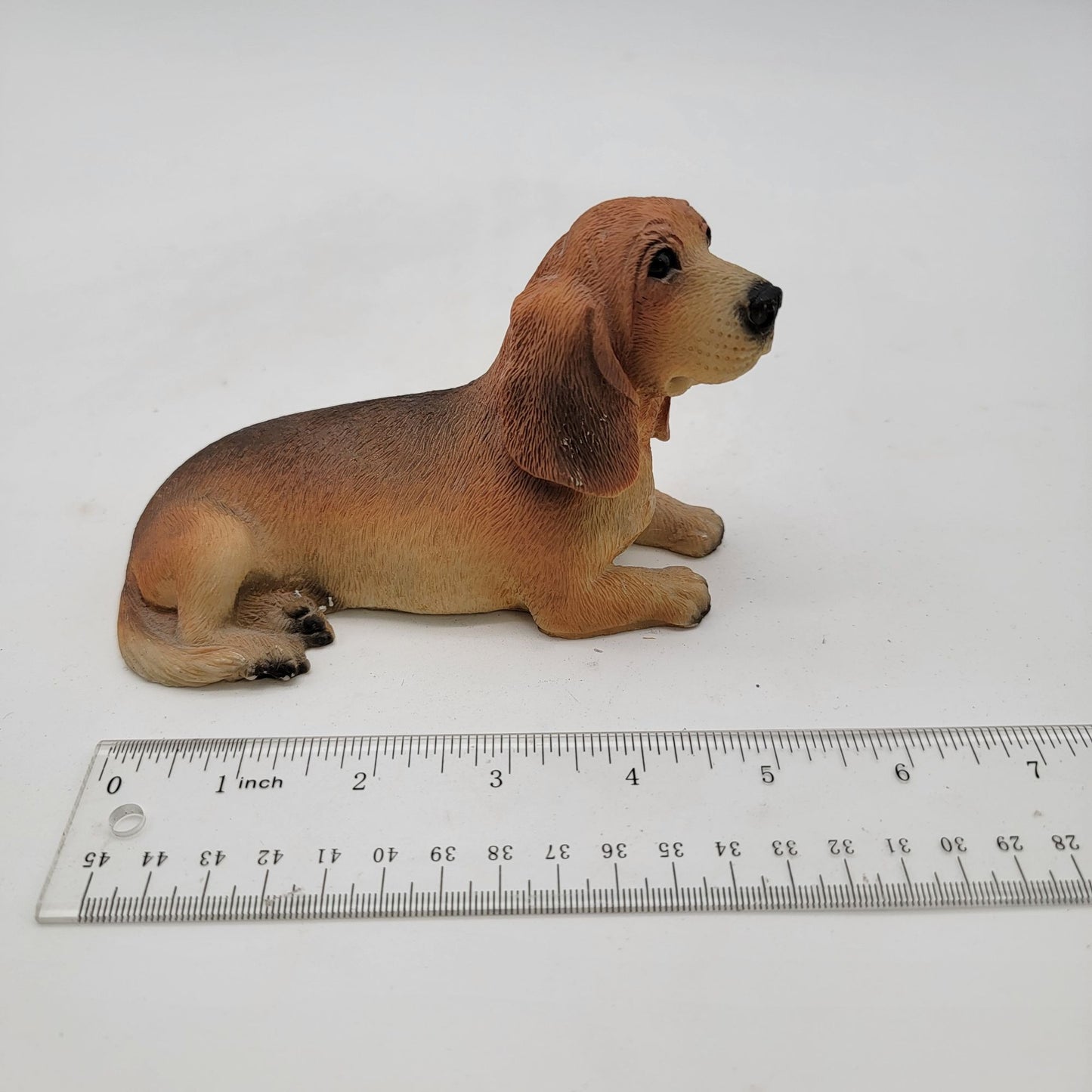 Realistic Basset Hound Puppy Figurine