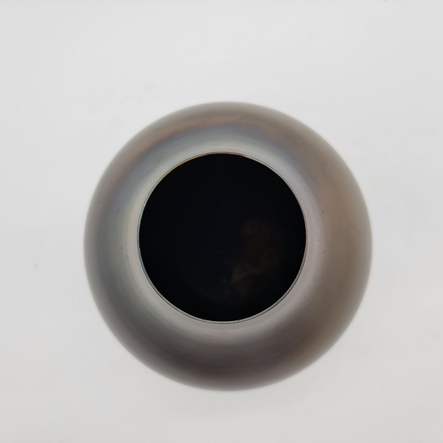 Retired Crate & Barrel Bringham Iron Vase Metallic Finish