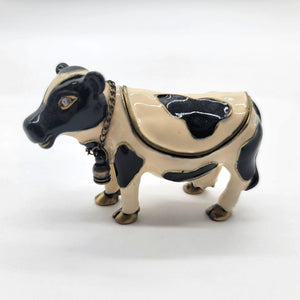 Objet D'Art Half Pint Cow Trinket Box Artform No. 113