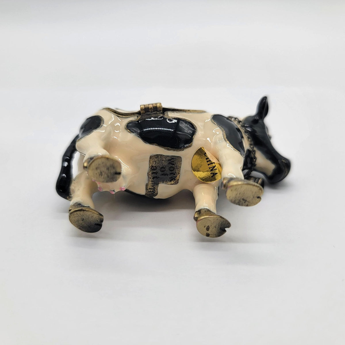 Objet D'Art Half Pint Cow Trinket Box Artform No. 113
