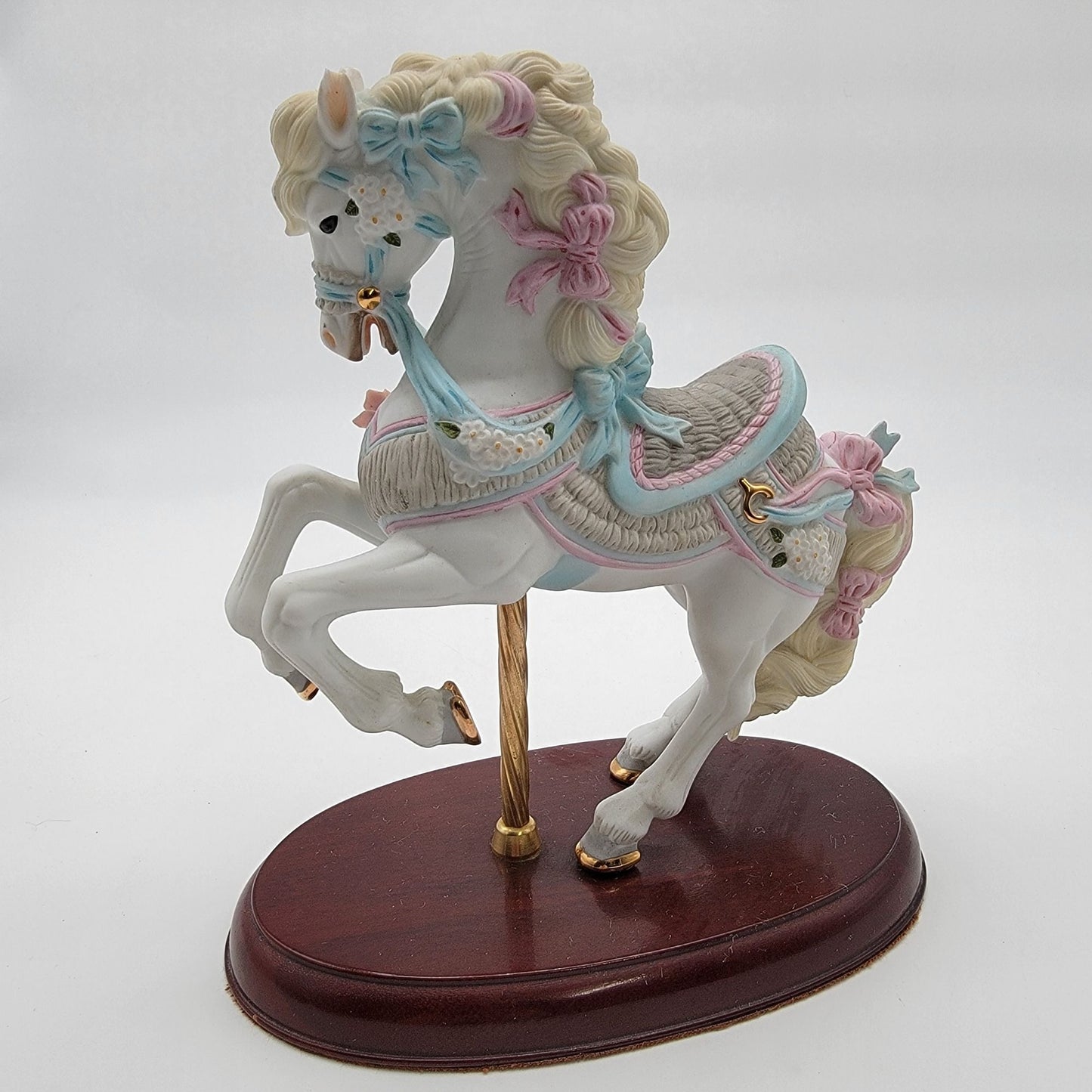 Vintage 1987 Lenox The Carousel Horse Collection Porcelain Figurine Ribbon & Bows