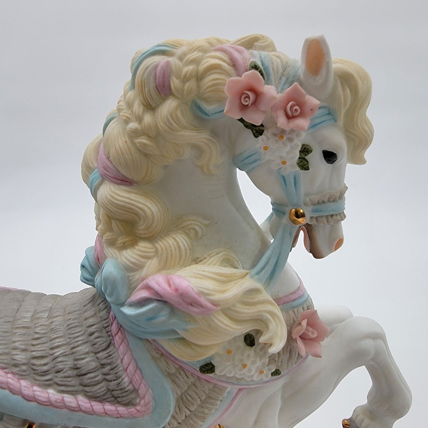 Vintage 1987 Lenox The Carousel Horse Collection Porcelain Figurine Ribbon & Bows