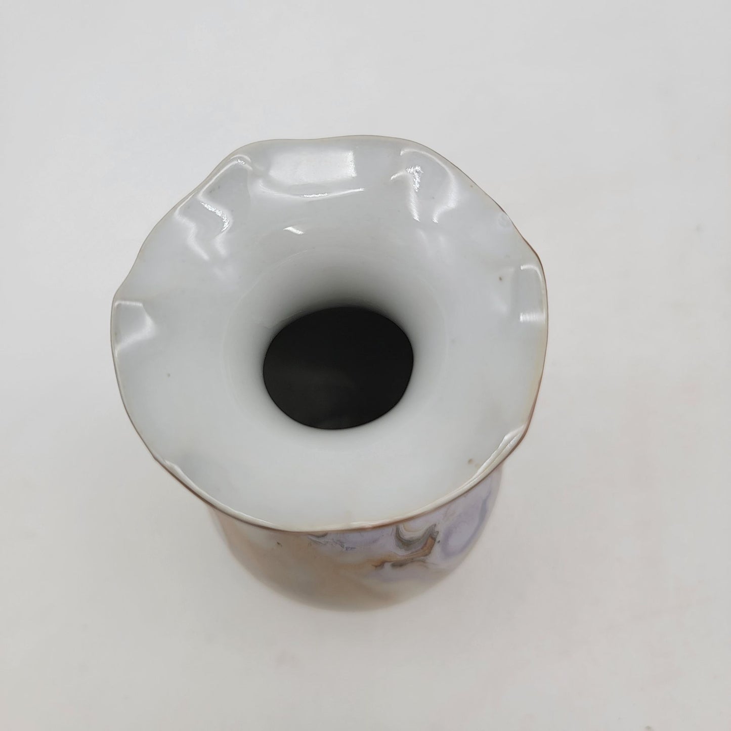 Art Pottery Crystalline Glaze Swirl Pattern Vase