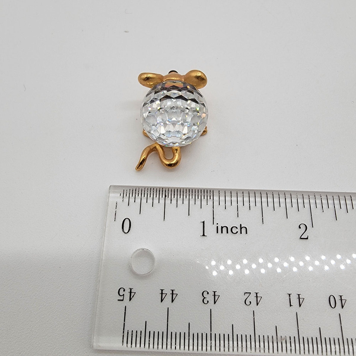 Vintage Lencia Star Austrian Crystal Mouse Figurine With Box