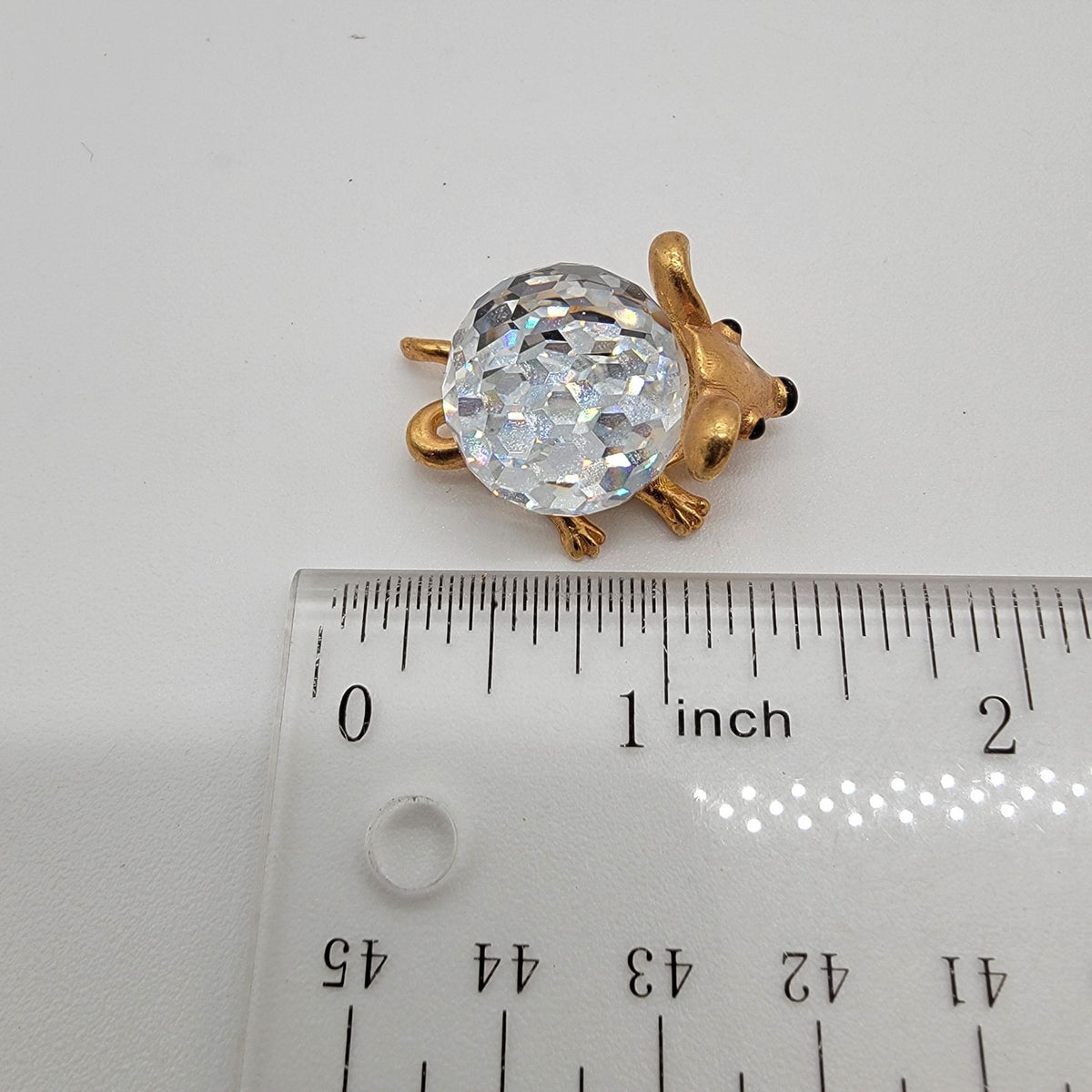 Vintage Lencia Star Austrian Crystal Mouse Figurine With Box