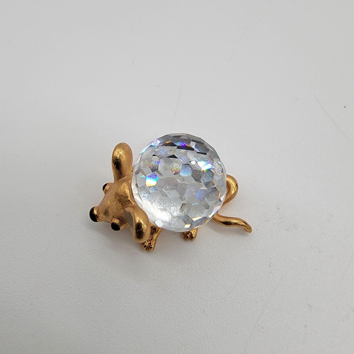 Vintage Lencia Star Austrian Crystal Mouse Figurine With Box