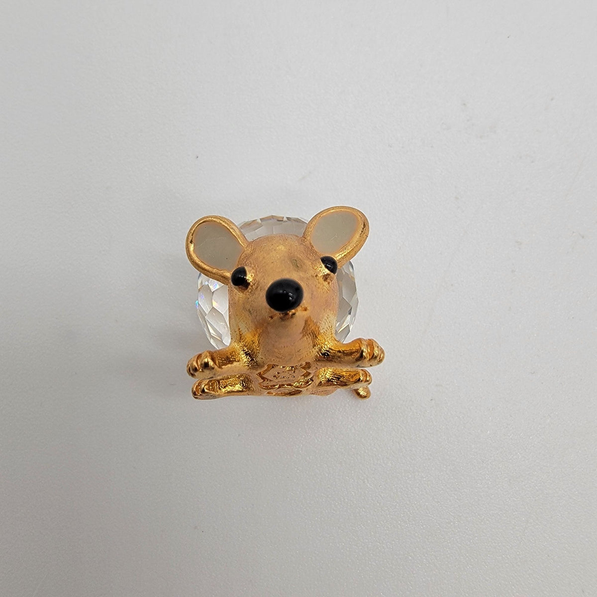 Vintage Lencia Star Austrian Crystal Mouse Figurine With Box