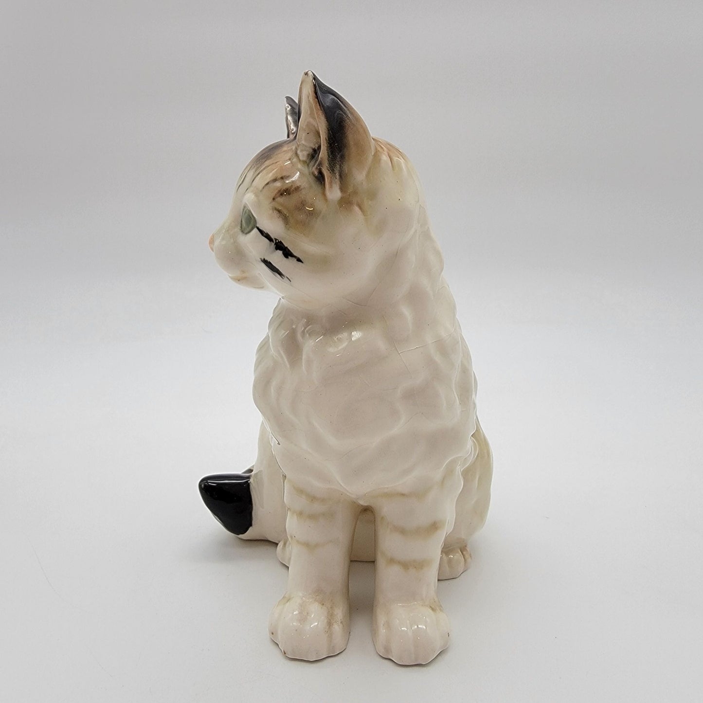 Vintage Nippon Yoko Boeki Porcelain Tabby Cat Figurine