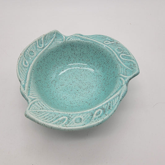 Vintage California Pottery Cal Style Aqua Dip Bowl