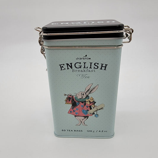 Alice In Wonderland Charbrew English Breakfast Tea Tin - NEW