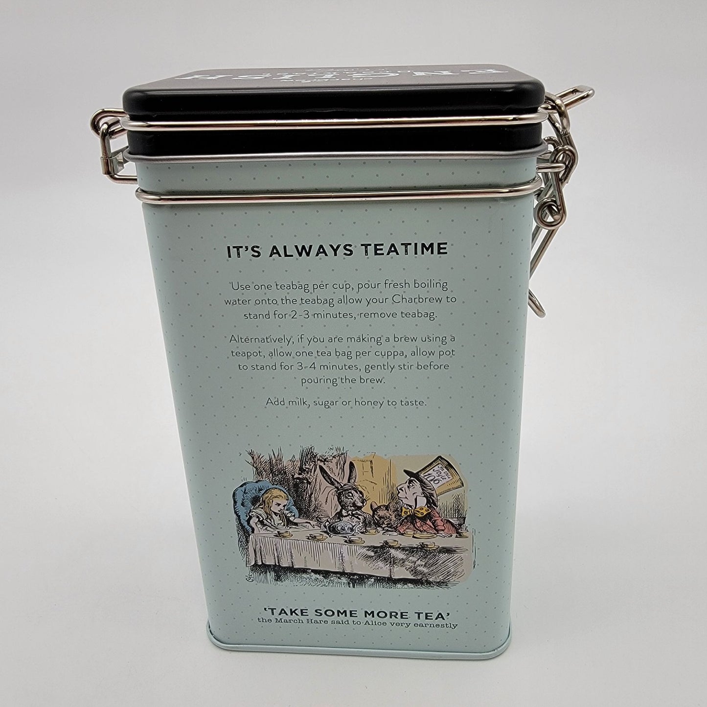 Alice In Wonderland Charbrew English Breakfast Tea Tin - NEW