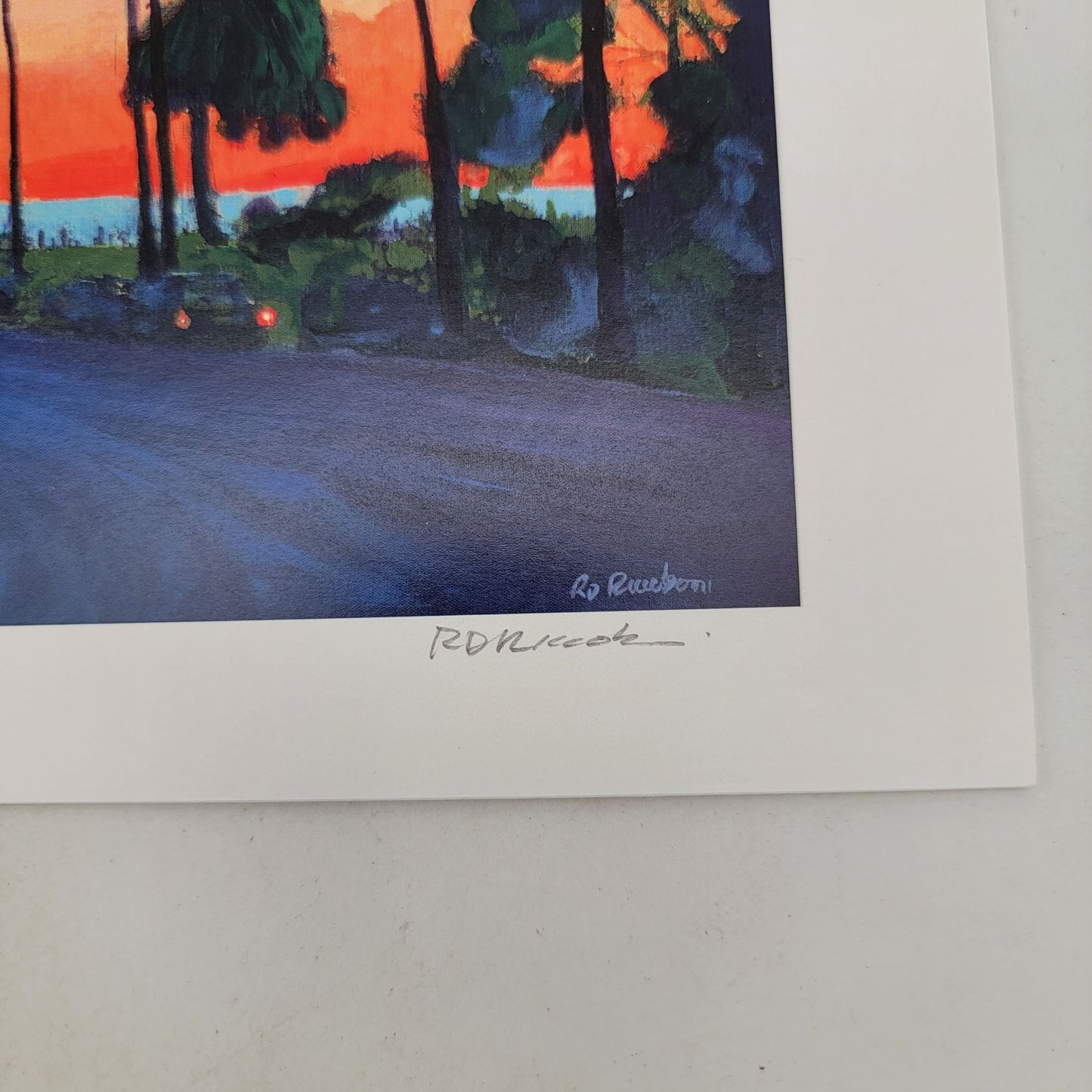 "L.A. Jolla Sunset" By RD Riccoboni Signed Art Print 8" X 10" California Landscape Beacon Artworks Gallery