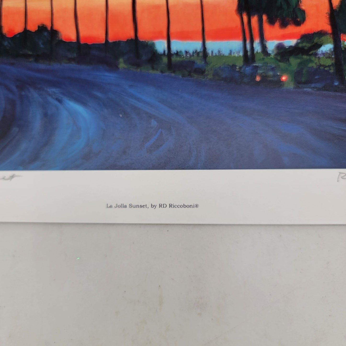 "L.A. Jolla Sunset" By RD Riccoboni Signed Art Print 8" X 10" California Landscape Beacon Artworks Gallery