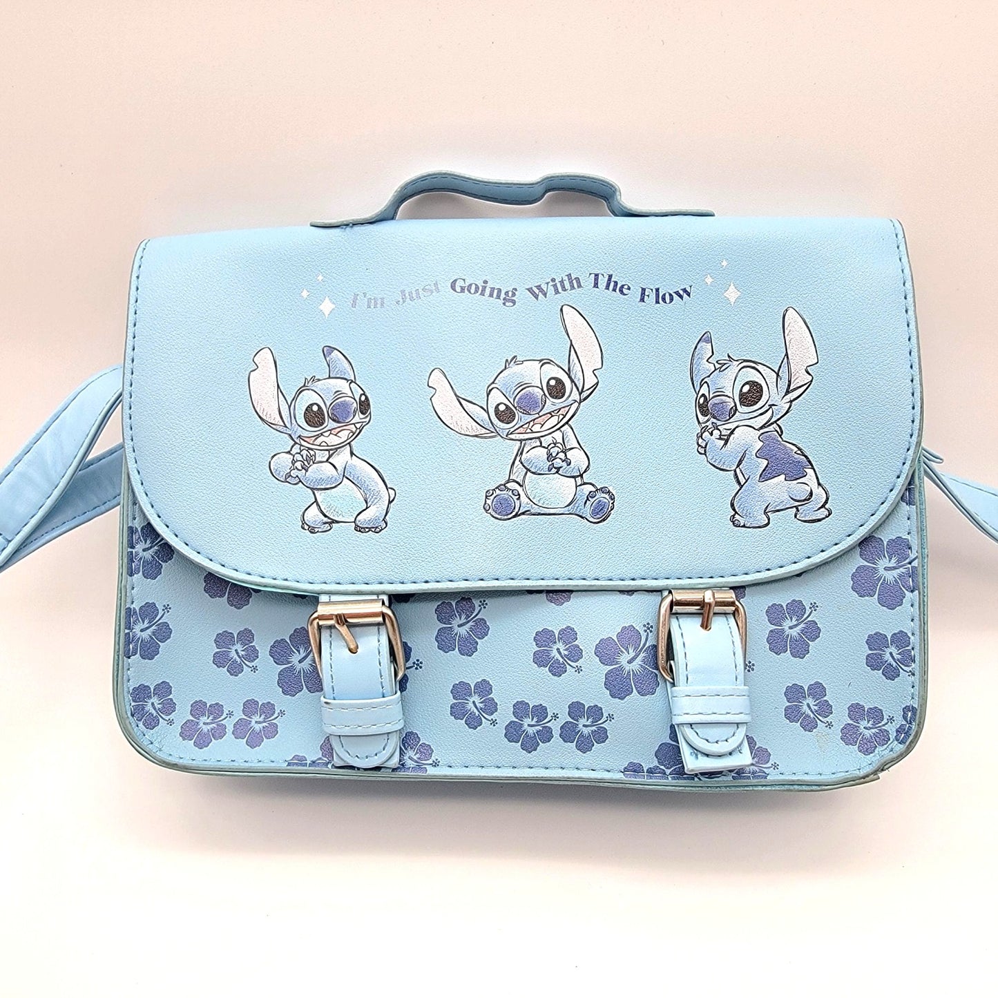 Disney Stitch Im Just Going With The Flow Satchel Crossbody Purse