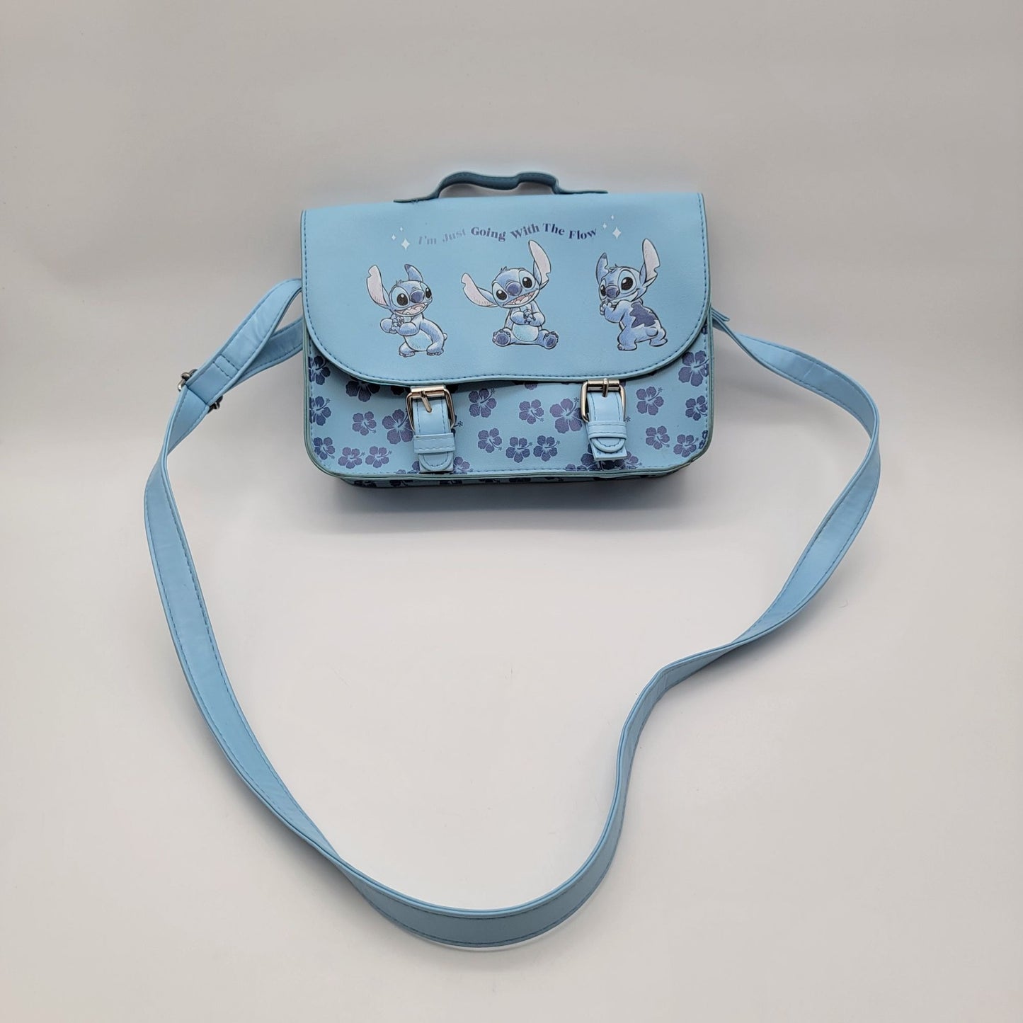 Disney Stitch Im Just Going With The Flow Satchel Crossbody Purse