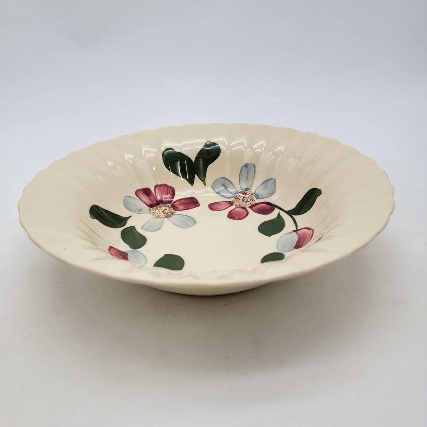 Blue Ridge Pottery Hand-Painted Floral Plates & Bowls Set Of 5