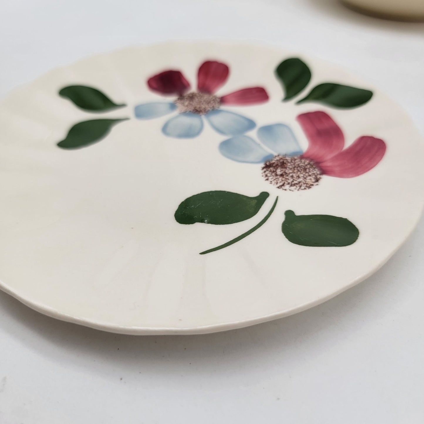 Blue Ridge Pottery Hand-Painted Floral Plates & Bowls Set Of 5