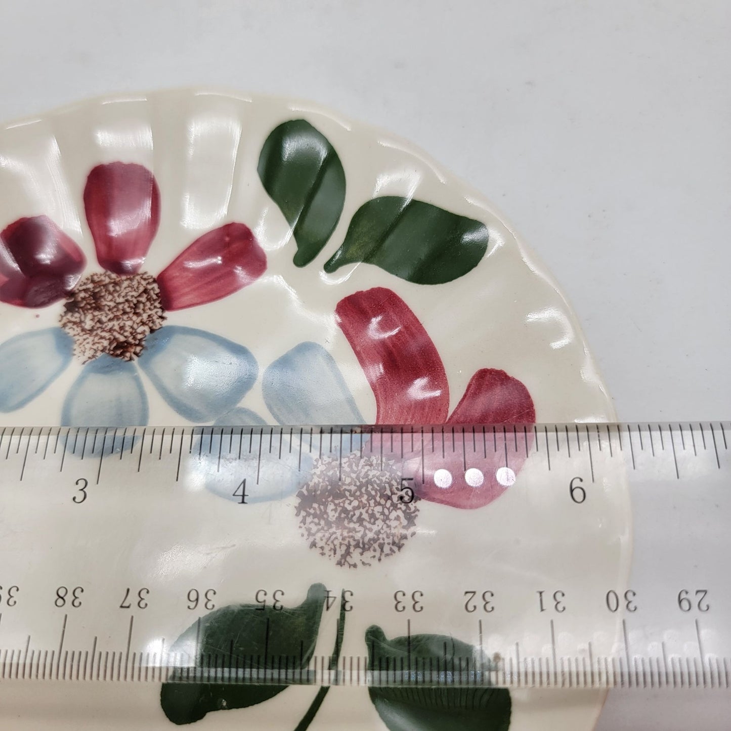 Blue Ridge Pottery Hand-Painted Floral Plates & Bowls Set Of 5