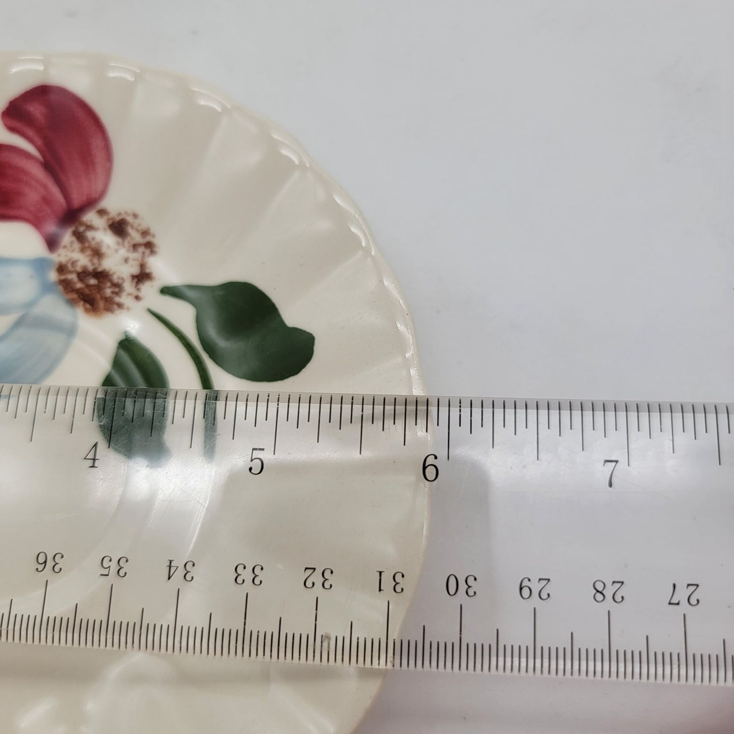 Blue Ridge Pottery Hand-Painted Floral Plates & Bowls Set Of 5