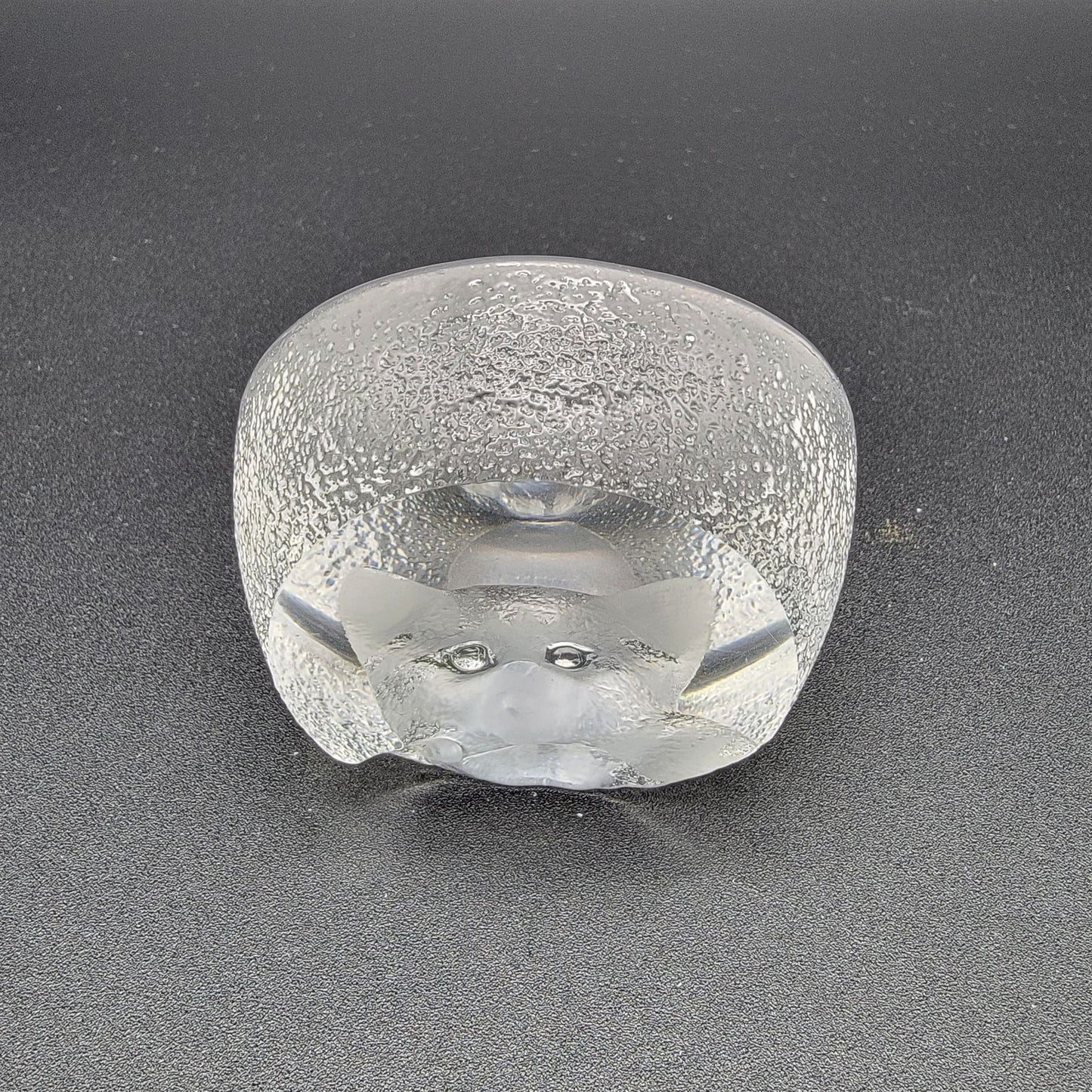 Mats Jonasson Crystal Tabby Kitten Cat Paperweight Signed