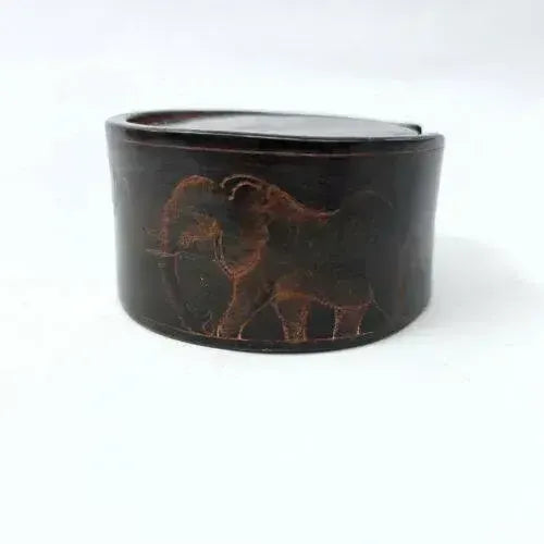African Animals Carved Stone Coasters- 7 Pieces