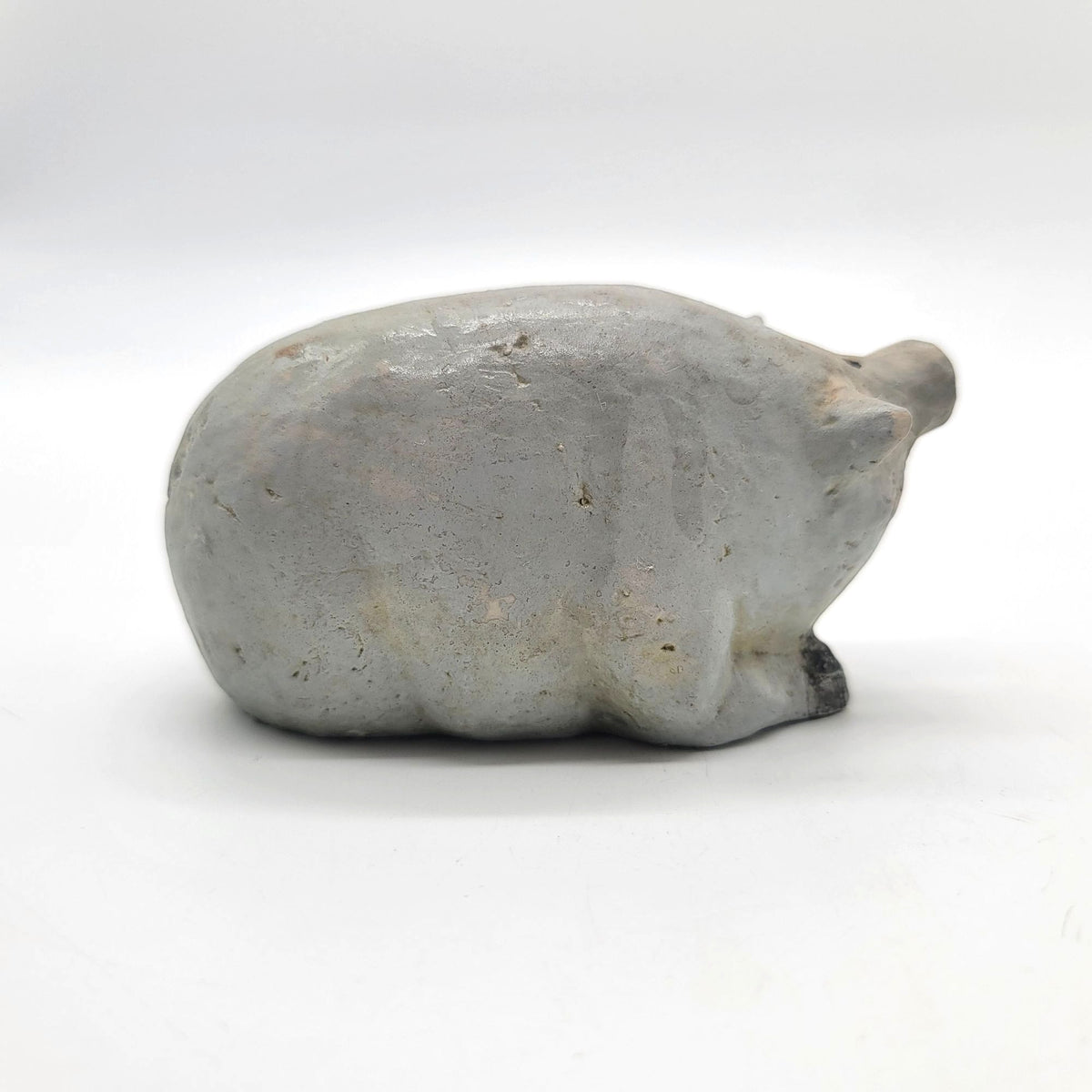 Vintage Stoneware Pottery Pig Sculpture