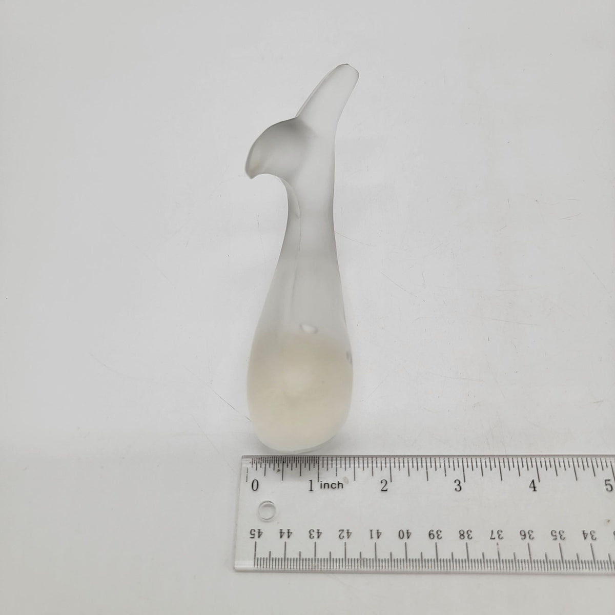 European Collection West Germany Frosted Lead Crystal Whale Sculpture