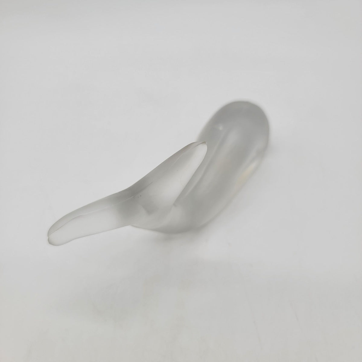 European Collection West Germany Frosted Lead Crystal Whale Sculpture