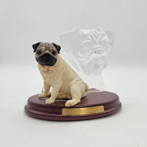 Limited Edition Bradford Exchange Pug Pals "Faithful Friend" Figurine