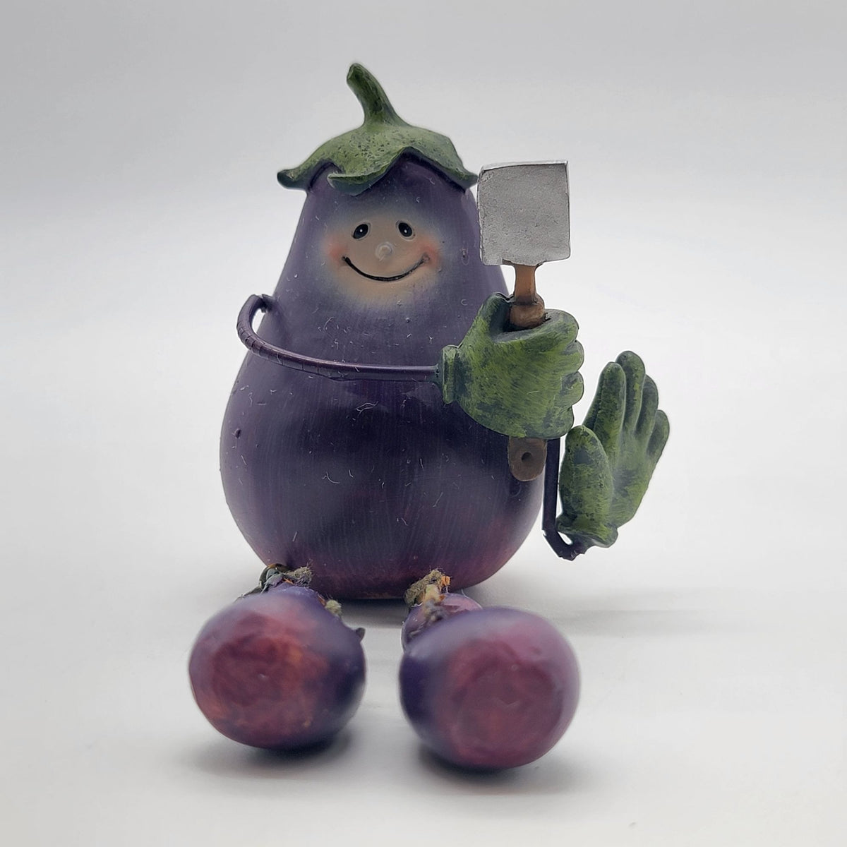 1980s Anthropomorphic Eggplant Chef Shelf Sitter