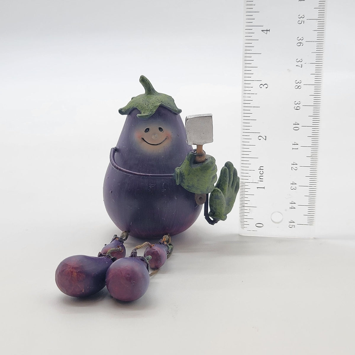 1980s Anthropomorphic Eggplant Chef Shelf Sitter