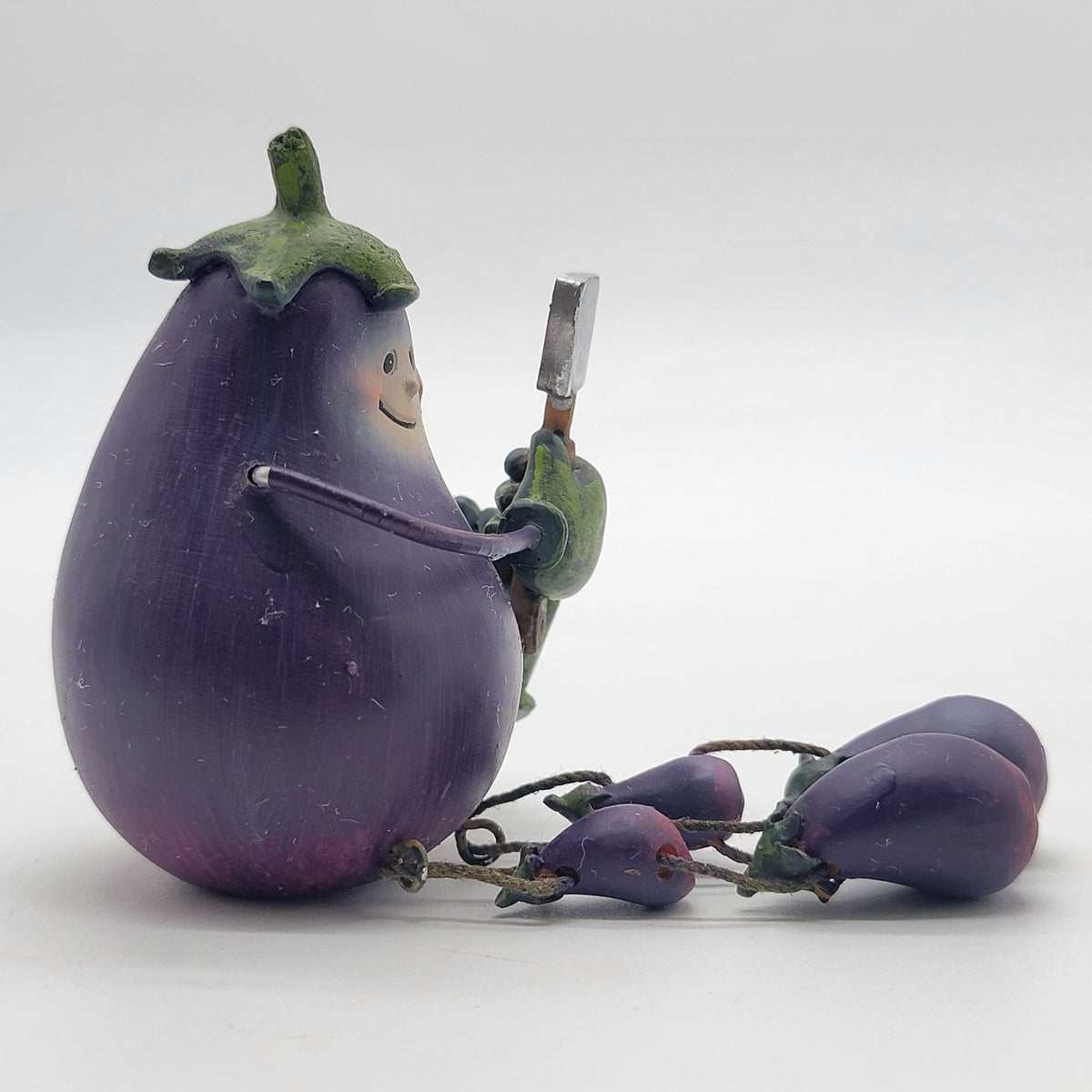 1980s Anthropomorphic Eggplant Chef Shelf Sitter