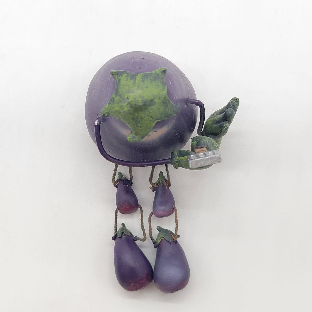 1980s Anthropomorphic Eggplant Chef Shelf Sitter