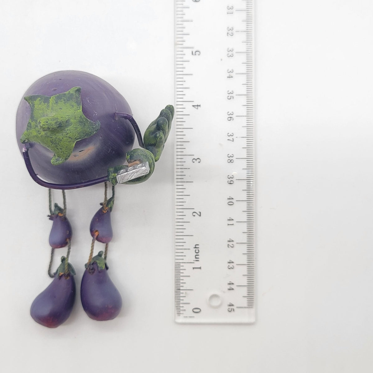 1980s Anthropomorphic Eggplant Chef Shelf Sitter