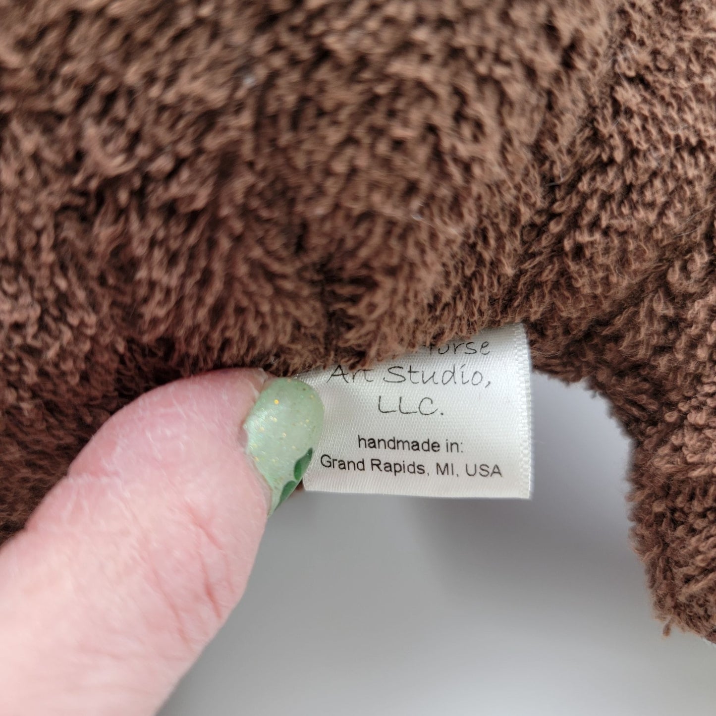 Yellow Horse Art Studios Plush Brown Terry Cloth Bunny