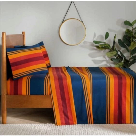 Pendleton 4-Piece King Flannel Sheet Set 100% Turkish Cotton NEW