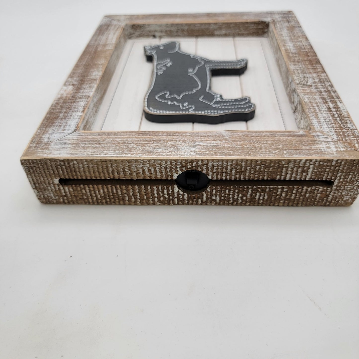 Double Sided Rustic Farmhouse Wall Art With Cow & Dairy Design