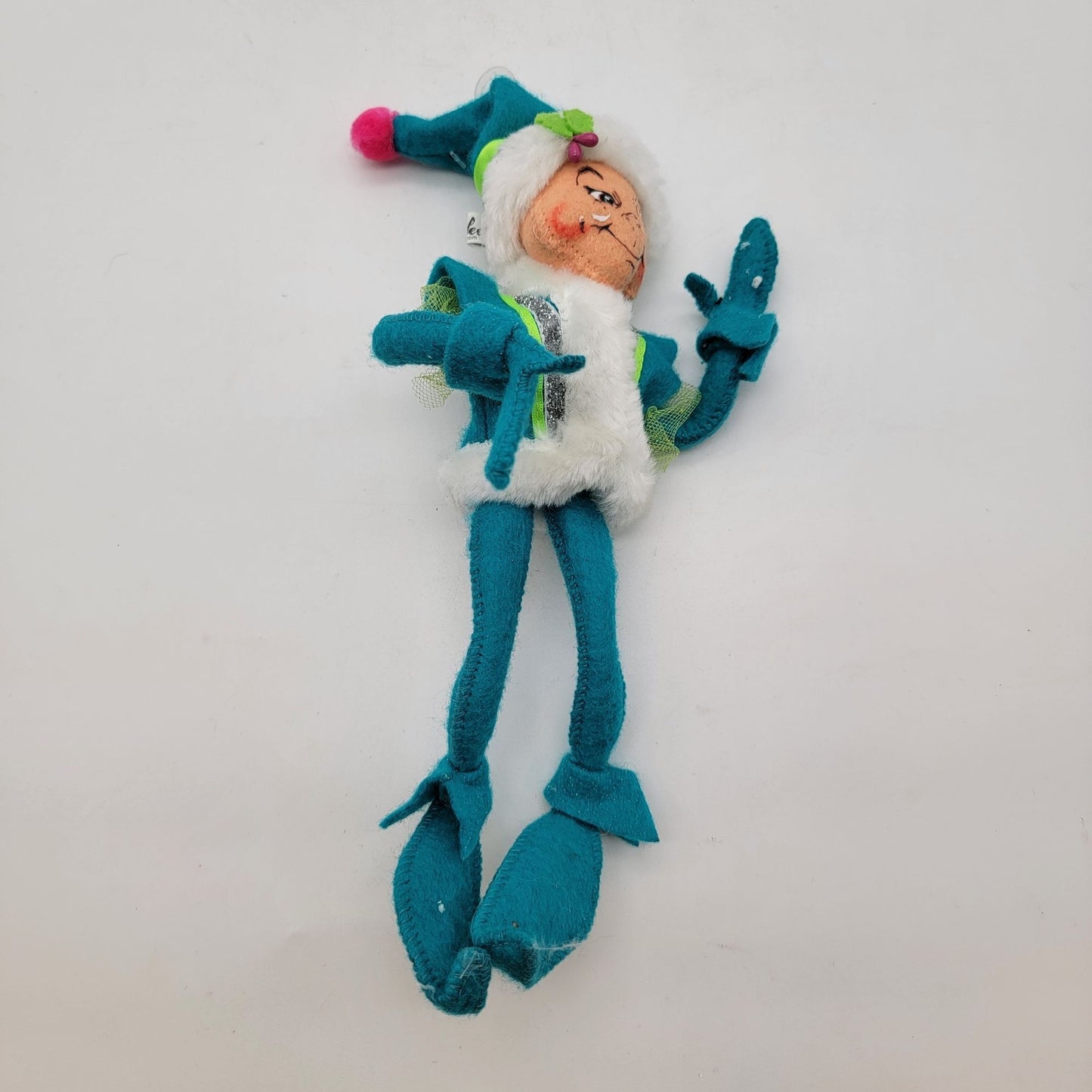 Annalee Vintage 11" Winter Whimsy Boy Elf Doll With Festive Outfit