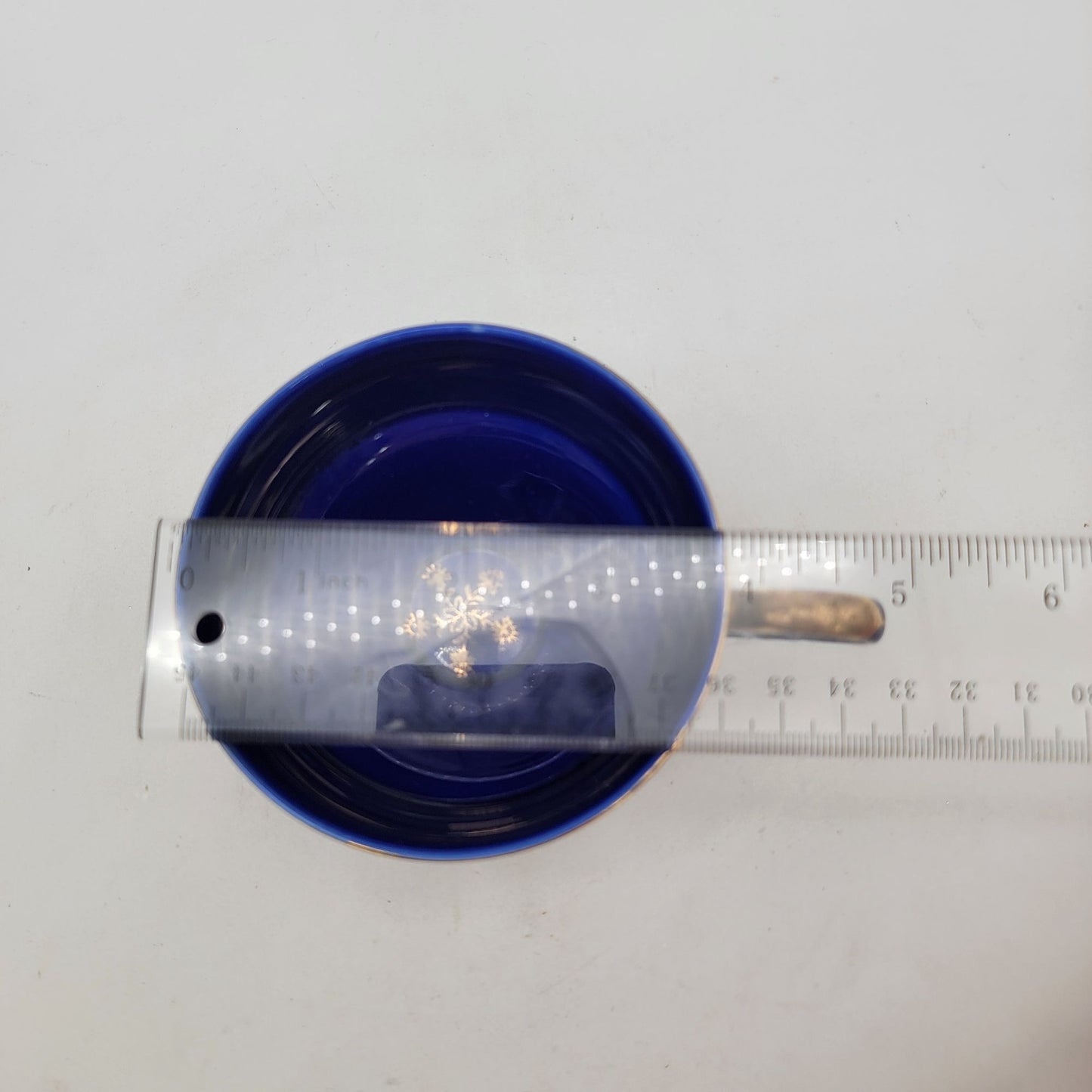 Vintage Cobalt Blue Bavarian Porcelain Tea Cup & Saucer 22K Gold