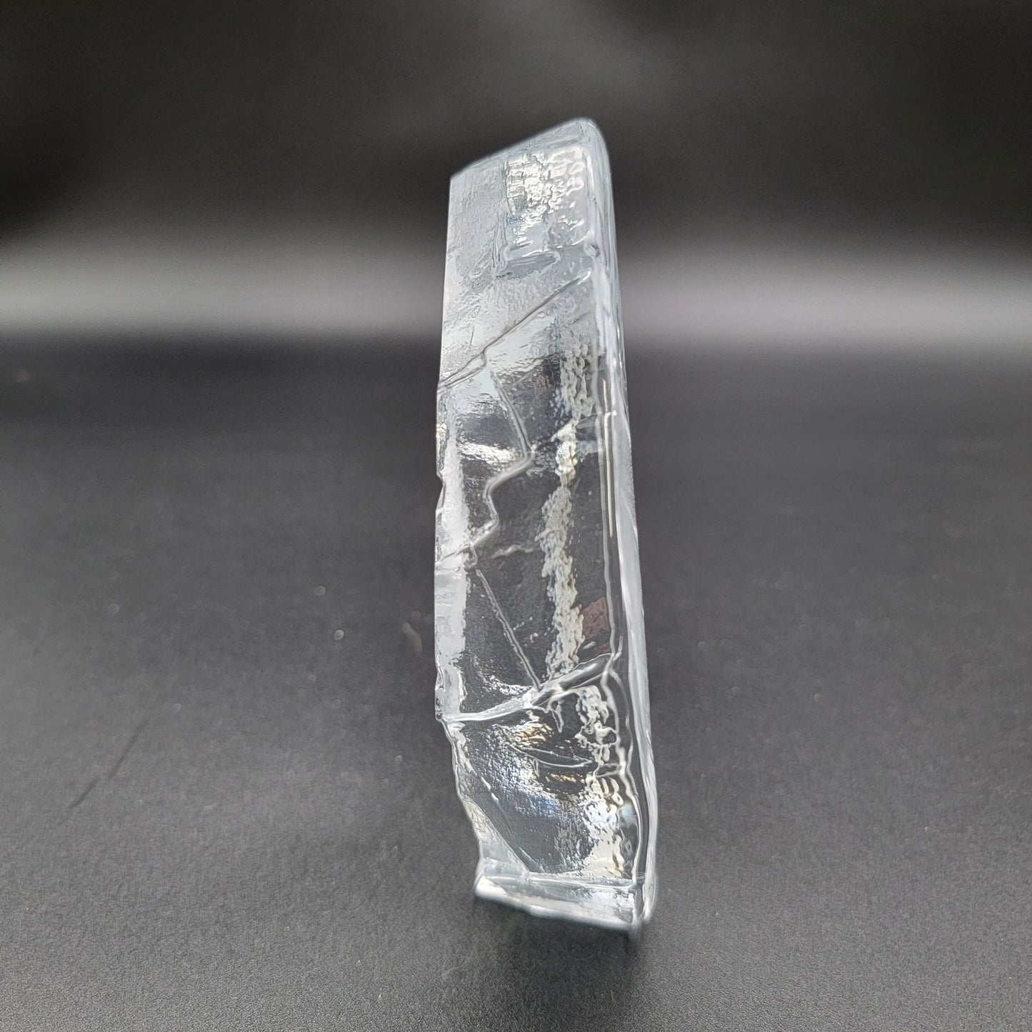 Signed Nybro Intaglio Crystal Alaska Polar Bear & Seal Paperweight