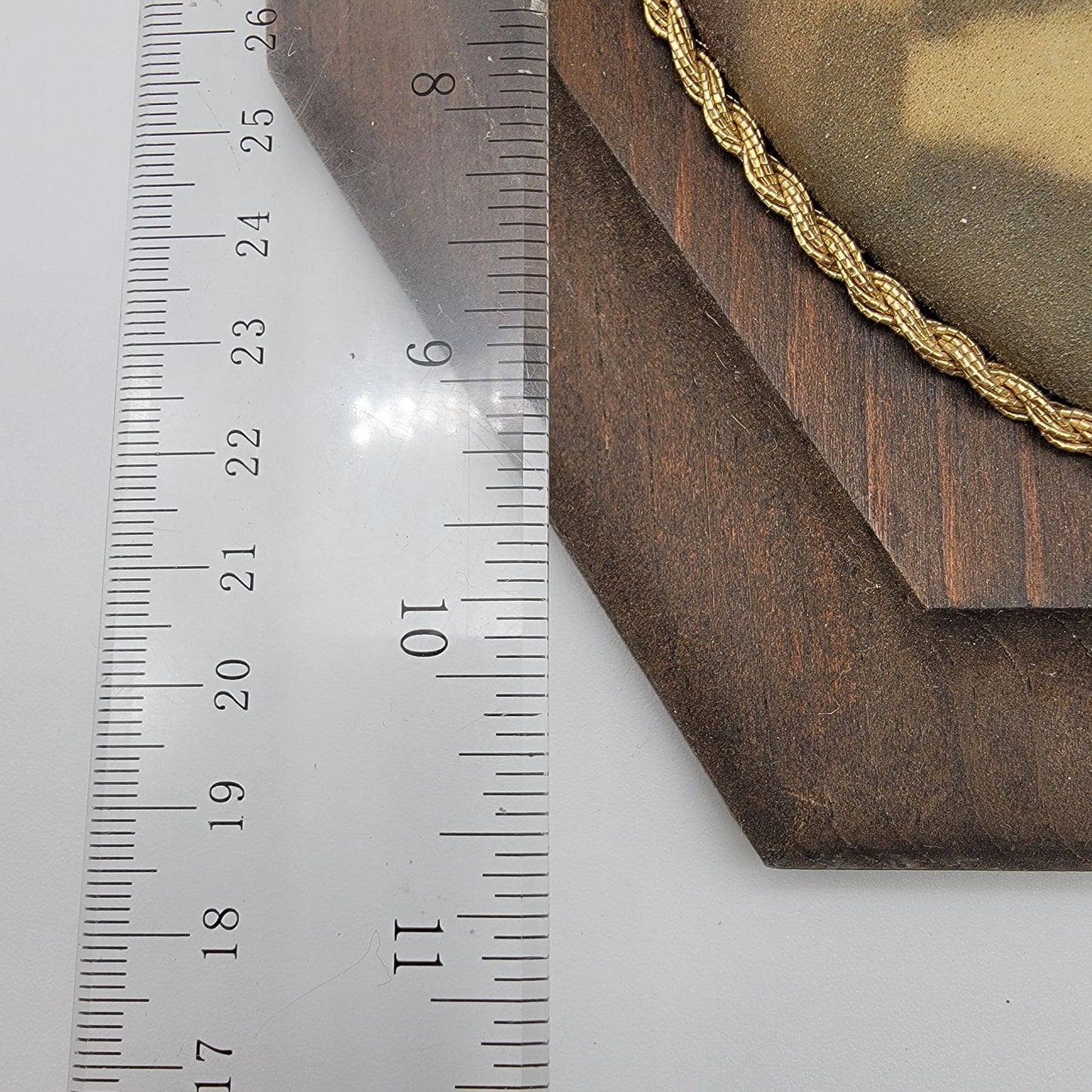 Vintage Madonna Holy Family Wall Art On Wooden Octagon Plaque