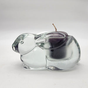 Vintage Indiana Glass Rabbit Candle Holder