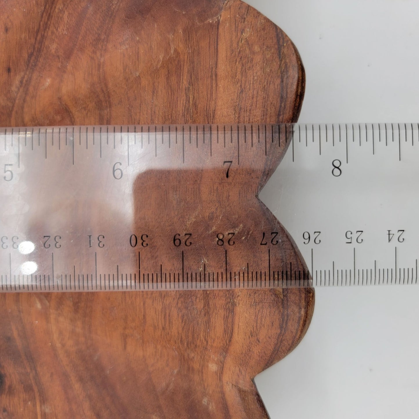 Hand Carved Wood Clam Shell Bowl