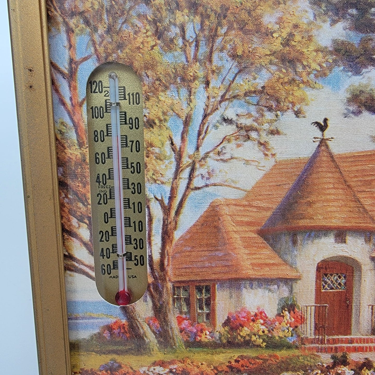 Vintage 1940s Hultquist Bakery Advertising Print With Thermometer