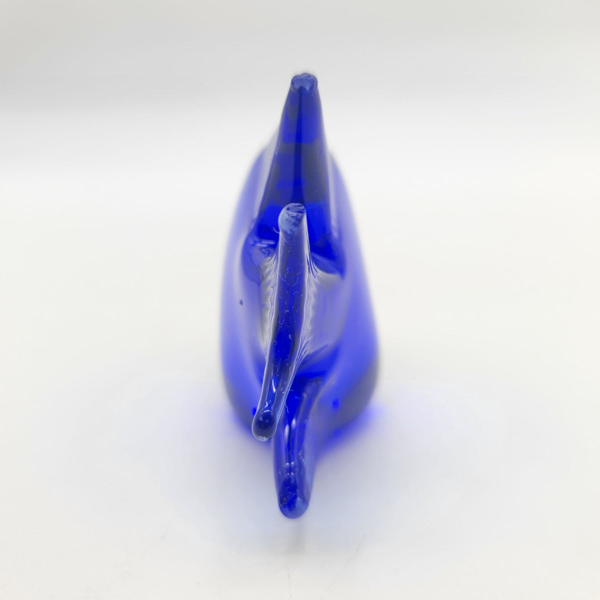 Cobalt Blue Glass Fish Paperweight Figure
