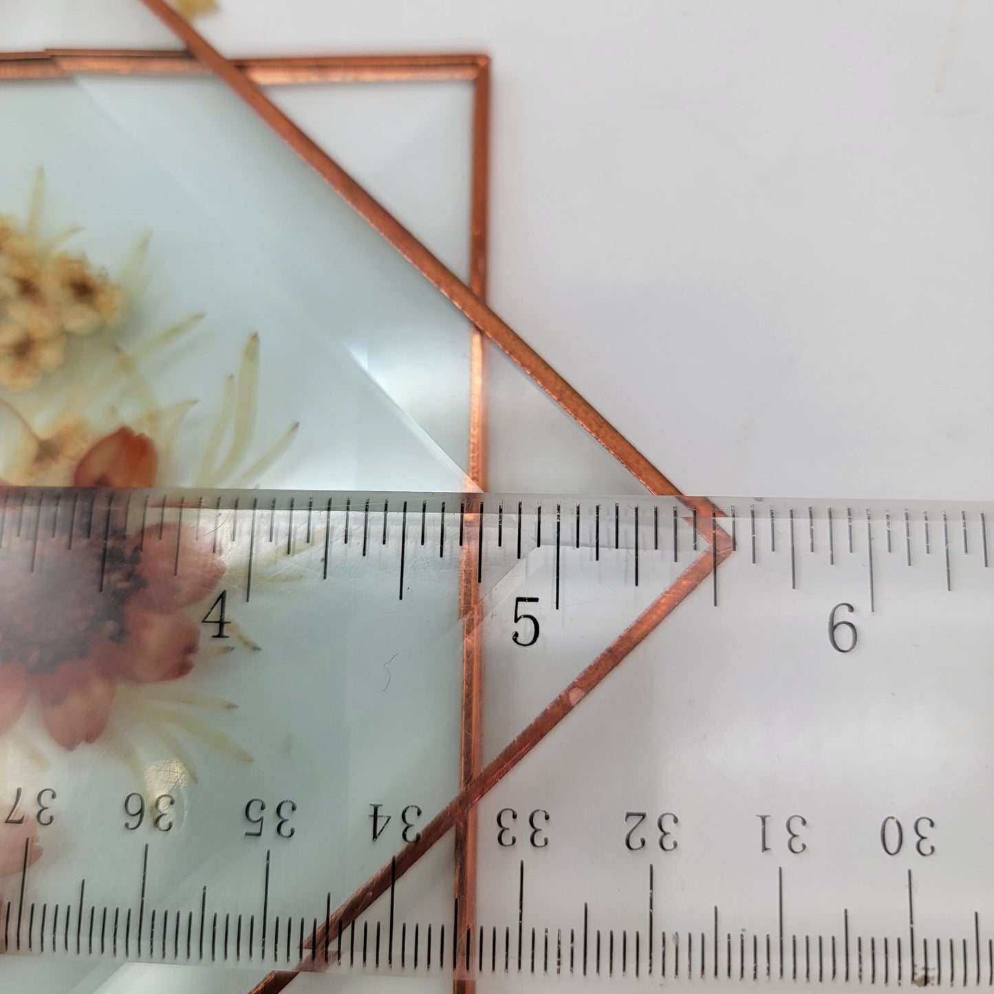 Vintage Pressed Flowers Stained Glass Suncatcher