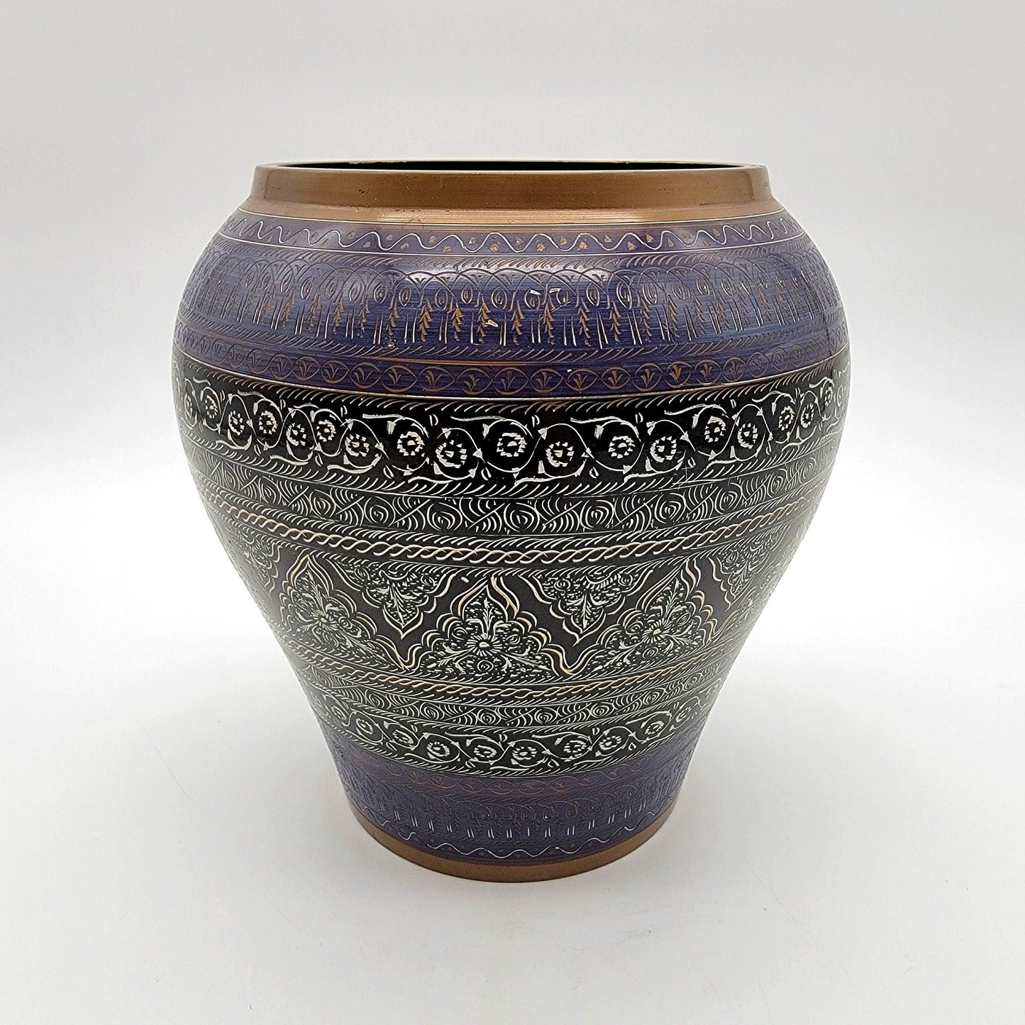 Vintage Middle Eastern Nakshiwork Lacquer Wood Vase