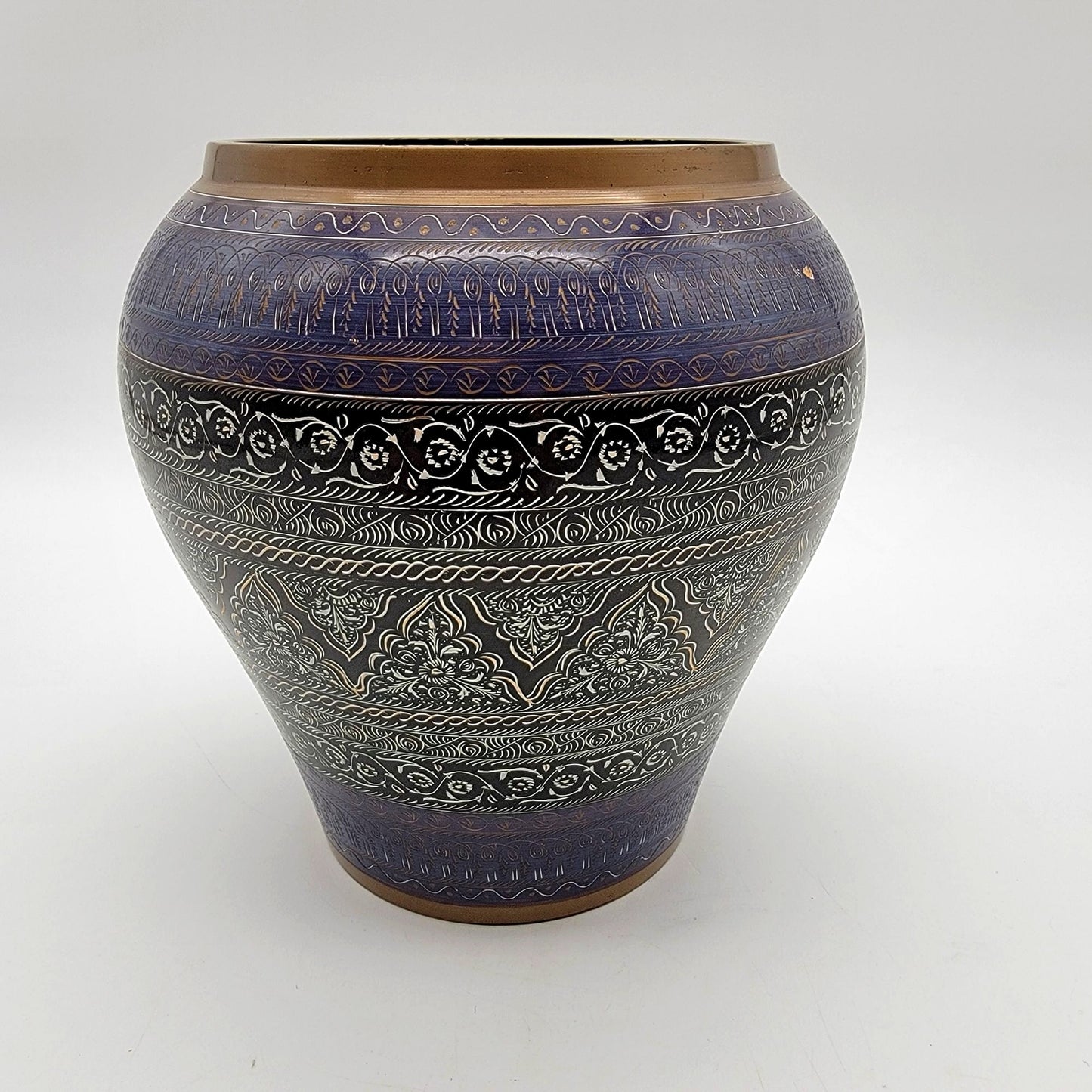 Vintage Middle Eastern Nakshiwork Lacquer Wood Vase